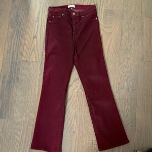pistola Straight Leg Jeans in Deep Burgundy